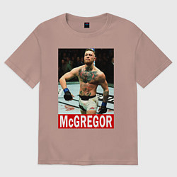Футболка оверсайз женская Конор МакГрегор McGregor, цвет: пыльно-розовый