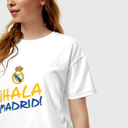 Футболка оверсайз женская HALA MADRID, Real Madrid, Реал Мадрид, цвет: белый — фото 2