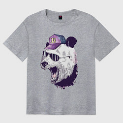 Футболка оверсайз женская Cool panda!, цвет: меланж