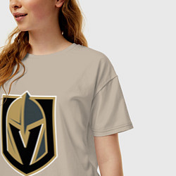 Футболка оверсайз женская Vegas Golden Knights , Вегас Голден Найтс, цвет: миндальный — фото 2