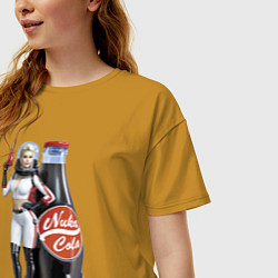 Футболка оверсайз женская Nuka Cola Fallout Hero, цвет: горчичный — фото 2