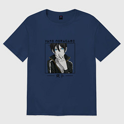 Футболка оверсайз женская Ято Yato, Noragami, цвет: тёмно-синий