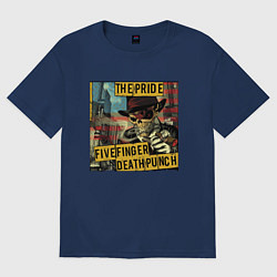 Футболка оверсайз женская Five Finger Death Punch The Pride, цвет: тёмно-синий