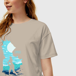 Футболка оверсайз женская Клауд Страйф, цвет: миндальный — фото 2