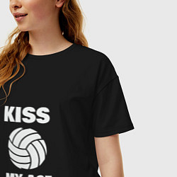 Футболка оверсайз женская Kiss - My Ace, цвет: черный — фото 2