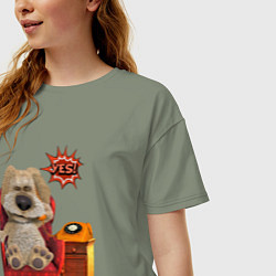 Футболка оверсайз женская Говорящий Бен, цвет: авокадо — фото 2