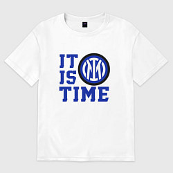 Футболка оверсайз женская It is Inter time, цвет: белый
