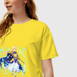 Футболка оверсайз женская Alice Zuberg, цвет: желтый — фото 2