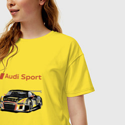 Футболка оверсайз женская Audi Motorsport Racing team, цвет: желтый — фото 2