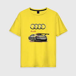 Футболка оверсайз женская Audi Racing team, цвет: желтый