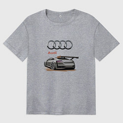 Футболка оверсайз женская Audi Racing team, цвет: меланж
