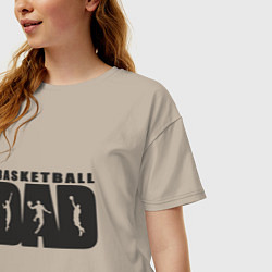 Футболка оверсайз женская Dad Basketball, цвет: миндальный — фото 2