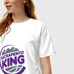 Футболка оверсайз женская Sacramento King, цвет: белый — фото 2