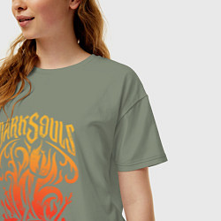 Футболка оверсайз женская Одухотворенное Пламя, цвет: авокадо — фото 2