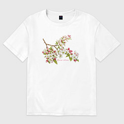 Футболка оверсайз женская Время цвести, цвет: белый