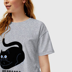 Футболка оверсайз женская Наблюдаю с осуждением, цвет: меланж — фото 2