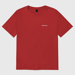 Футболка оверсайз женская EXILIA WHITE MINI LOGO, цвет: красный