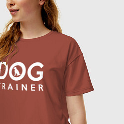 Футболка оверсайз женская DOG Trainer, цвет: кирпичный — фото 2