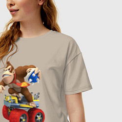 Футболка оверсайз женская Donkey Kong Super Mario Nintendo, цвет: миндальный — фото 2
