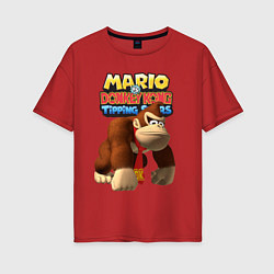 Футболка оверсайз женская Mario Donkey Kong Nintendo, цвет: красный