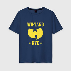 Футболка оверсайз женская Wu тang NYC, цвет: тёмно-синий