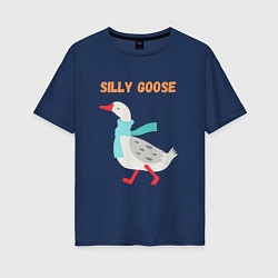 Футболка оверсайз женская Silly Goose, цвет: тёмно-синий