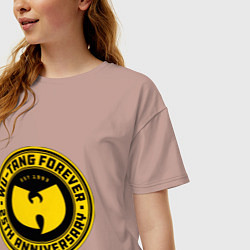 Футболка оверсайз женская Forеver WU, цвет: пыльно-розовый — фото 2