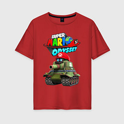 Футболка оверсайз женская Tank Super Mario Odyssey, цвет: красный