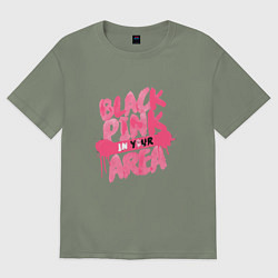 Футболка оверсайз женская Блэкпинк новый, цвет: авокадо
