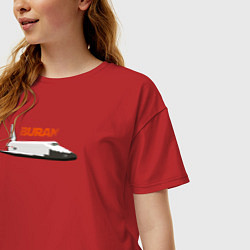 Футболка оверсайз женская Буран шаттл СССР, цвет: красный — фото 2