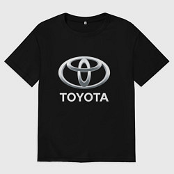 Футболка оверсайз женская TOYOTA 3D Logo, цвет: черный