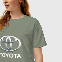 Футболка оверсайз женская TOYOTA 3D Logo, цвет: авокадо — фото 2