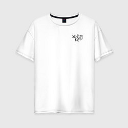 Футболка оверсайз женская Noize mc нойз мс logo, цвет: белый