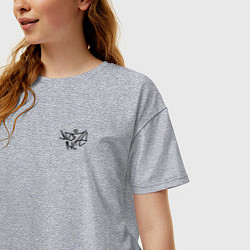 Футболка оверсайз женская Noize mc нойз мс logo, цвет: меланж — фото 2