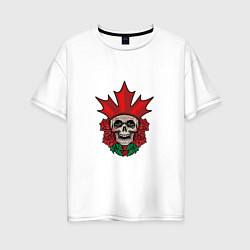 Футболка оверсайз женская Canada Skull, цвет: белый