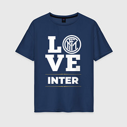 Футболка оверсайз женская Inter Love Classic, цвет: тёмно-синий