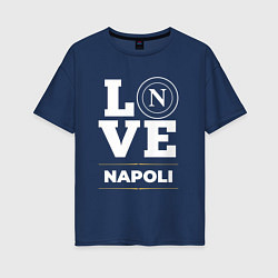 Футболка оверсайз женская Napoli Love Classic, цвет: тёмно-синий