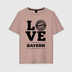 Футболка оверсайз женская Bayern Love Классика, цвет: пыльно-розовый