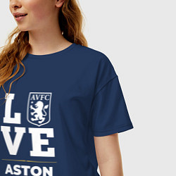 Футболка оверсайз женская Aston Villa Love Classic, цвет: тёмно-синий — фото 2