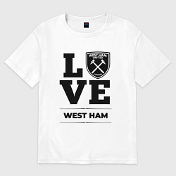 Женская футболка оверсайз West Ham Love Классика