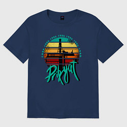 Футболка оверсайз женская Припять 1986, цвет: тёмно-синий