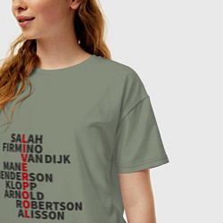 Футболка оверсайз женская Liverpool Players, цвет: авокадо — фото 2