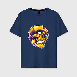 Футболка оверсайз женская Dead Skull, цвет: тёмно-синий