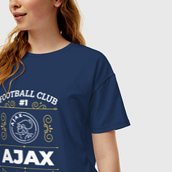 Футболка оверсайз женская Ajax: Football Club Number 1, цвет: тёмно-синий — фото 2