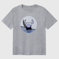 Футболка оверсайз женская Он тебе не милашка Hollow Knight, цвет: меланж