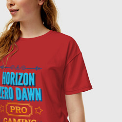 Футболка оверсайз женская Игра Horizon Zero Dawn PRO Gaming, цвет: красный — фото 2