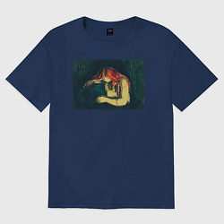 Футболка оверсайз женская The Vampire II Вампир, цвет: тёмно-синий