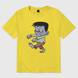 Футболка оверсайз женская Walking Zombie, цвет: желтый