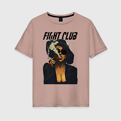 Футболка оверсайз женская Fight Club - Marla Singer, цвет: пыльно-розовый