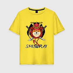 Футболка оверсайз женская Shiburai, цвет: желтый